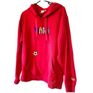 Vans Red and Yellow Crew Neck Sweater